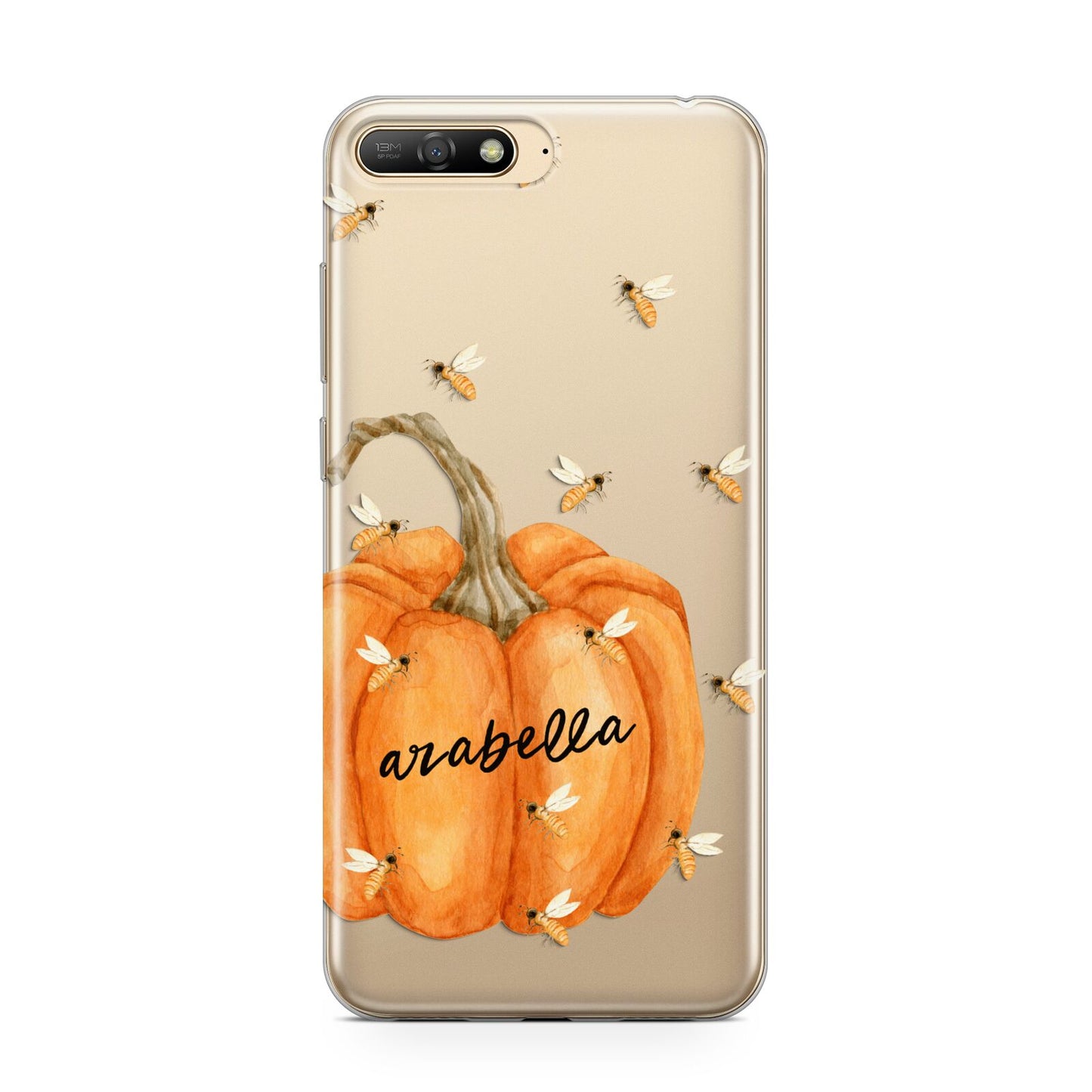 Personalised Pumpkin with Bees Huawei Y6 2018