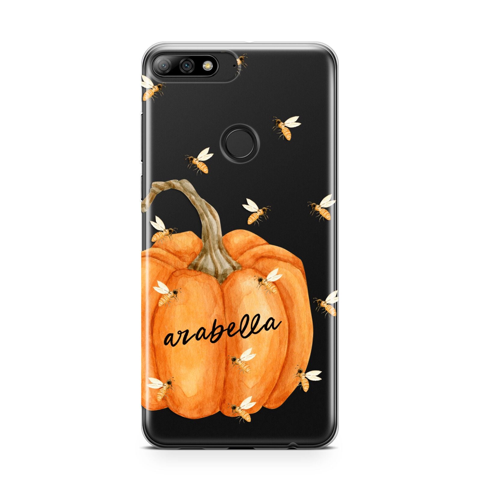 Personalised Pumpkin with Bees Huawei Y7 2018