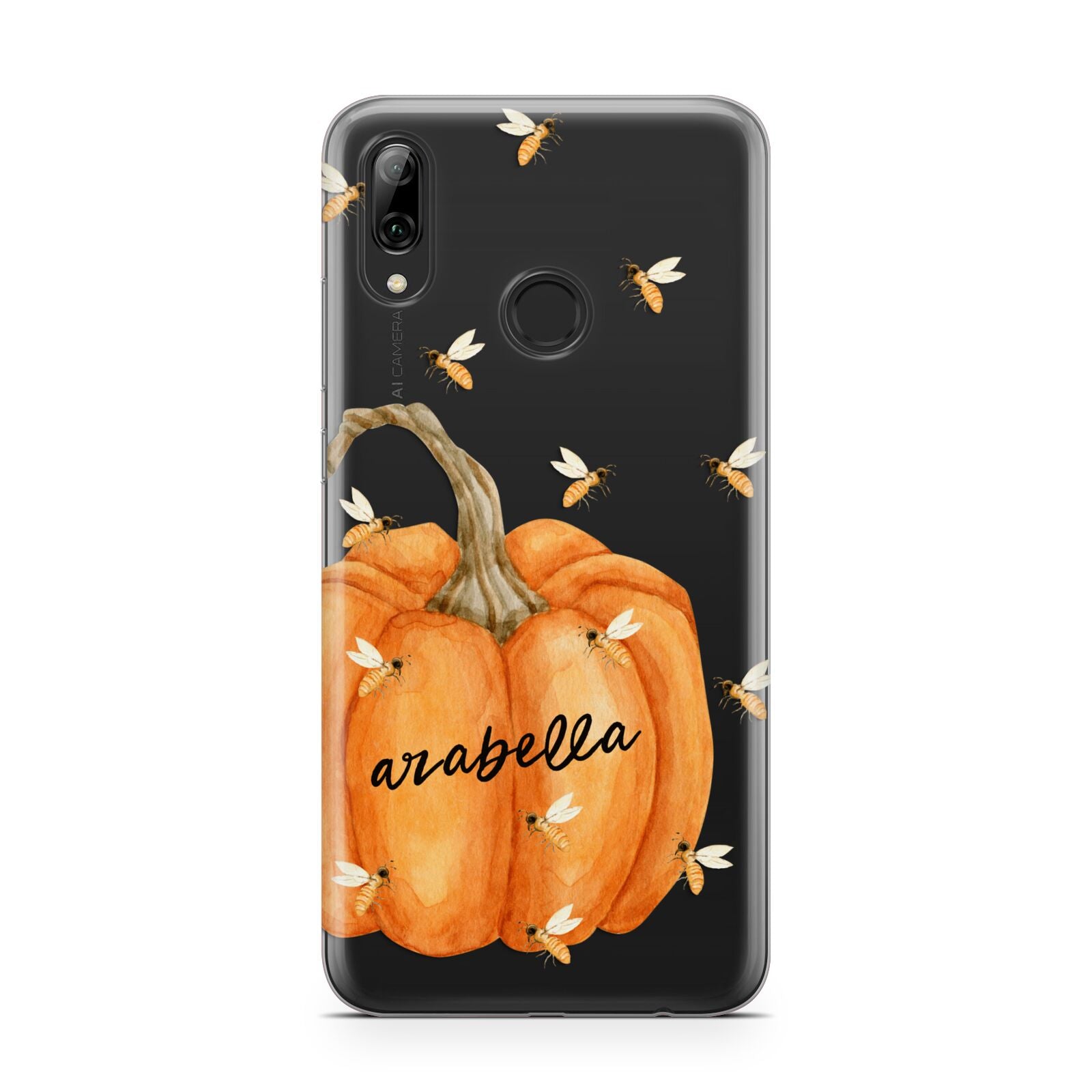 Personalised Pumpkin with Bees Huawei Y7 2019