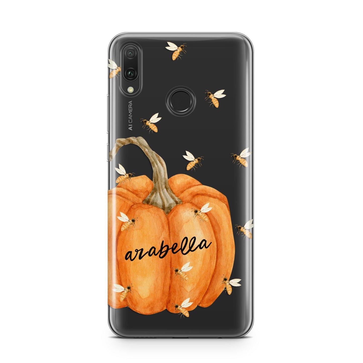 Personalised Pumpkin with Bees Huawei Y9 2019