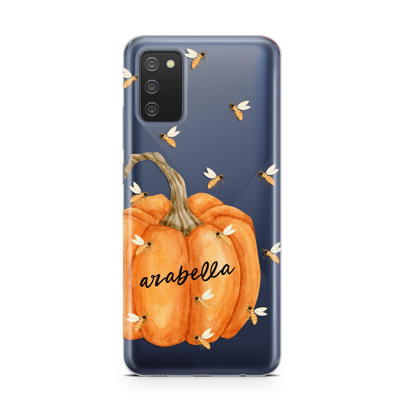 Personalised Pumpkin with Bees Samsung A02s Case