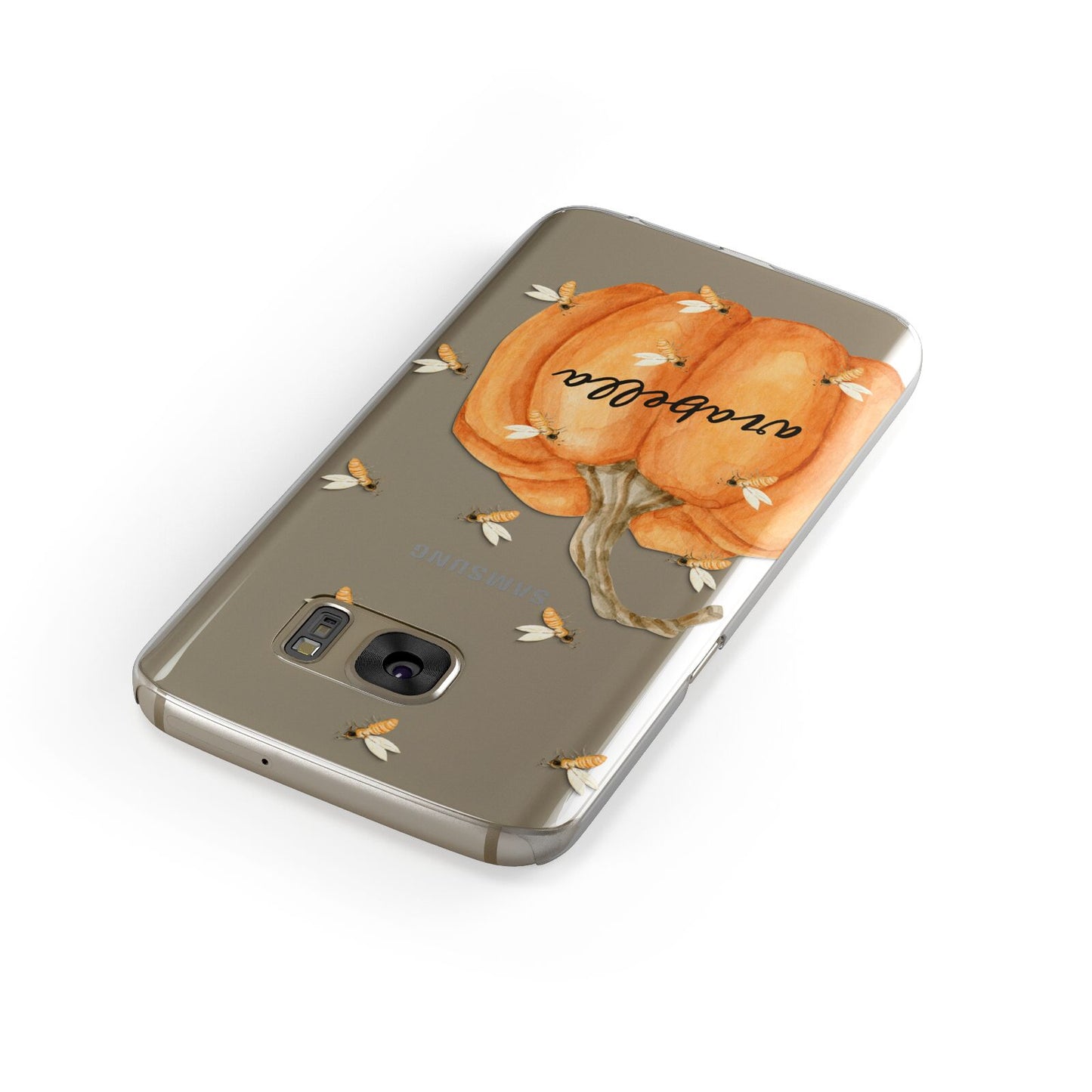 Personalised Pumpkin with Bees Samsung Galaxy Case Front Close Up