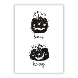 Personalised Pumpkins Greetings Card