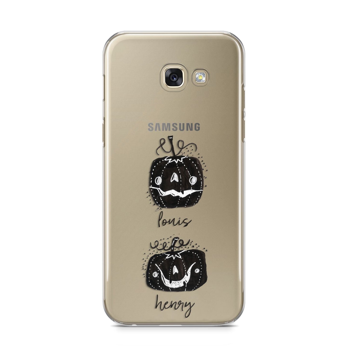 Personalised Pumpkins Samsung Galaxy A5 2017 Case on gold phone