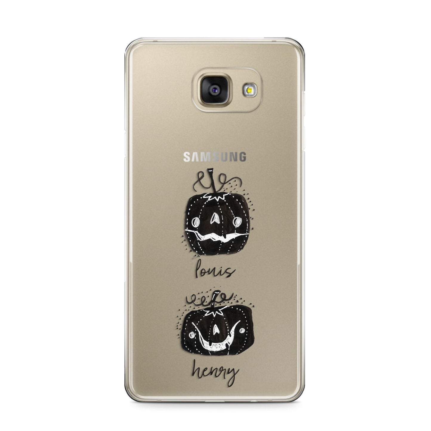 Personalised Pumpkins Samsung Galaxy A9 2016 Case on gold phone