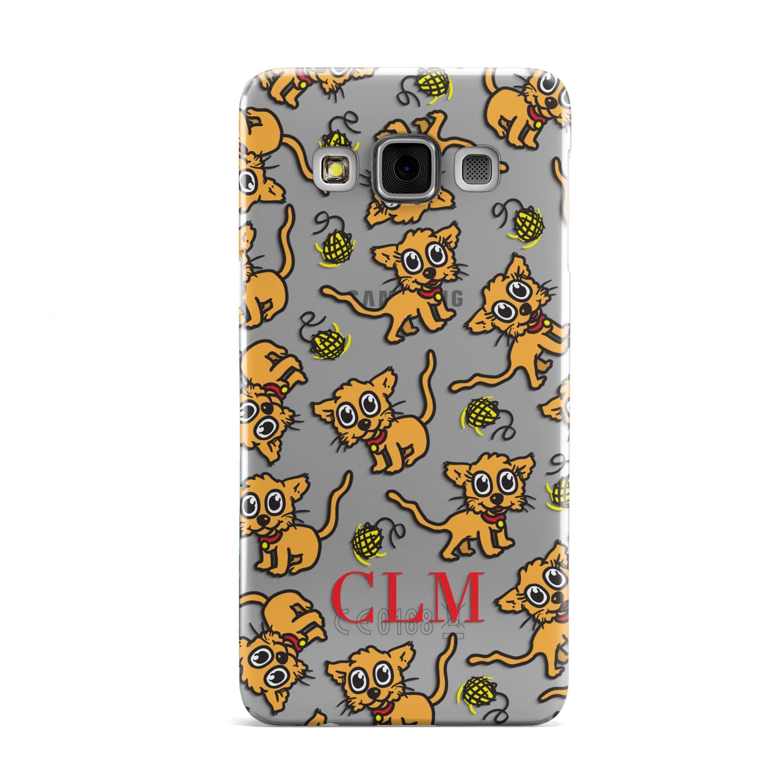 Personalised Puppy Initials Clear Samsung Galaxy A3 Case