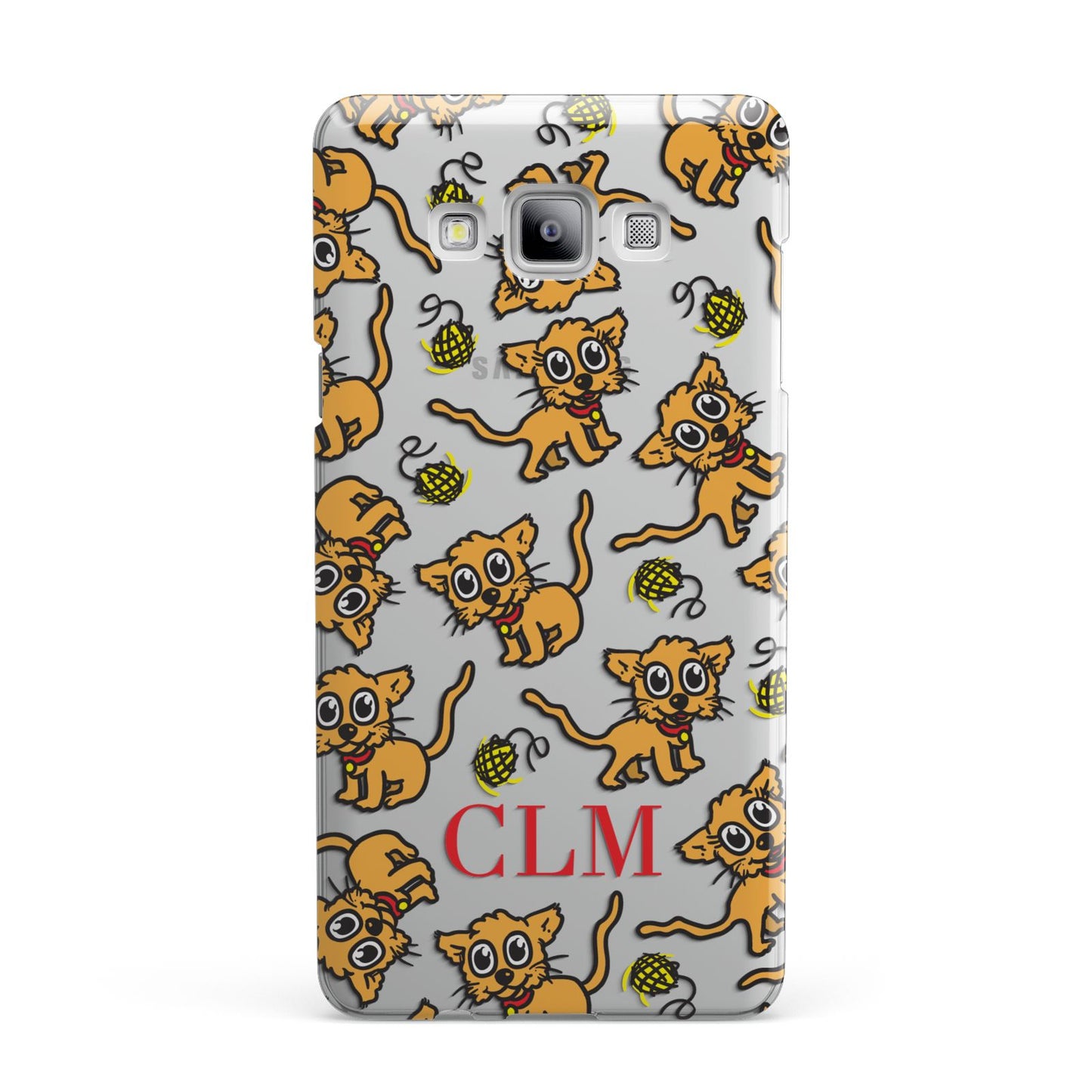 Personalised Puppy Initials Clear Samsung Galaxy A7 2015 Case