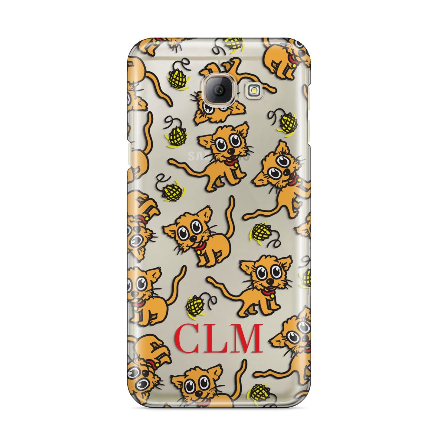 Personalised Puppy Initials Clear Samsung Galaxy A8 2016 Case