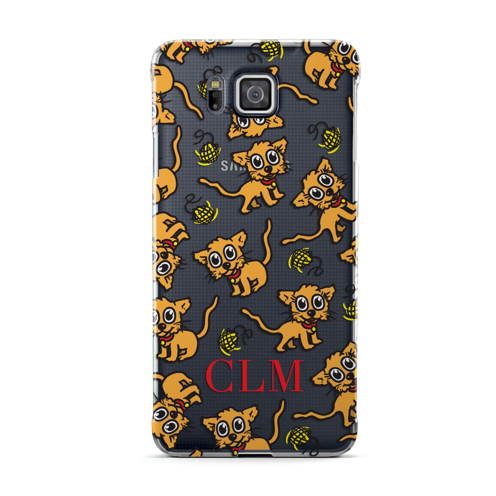 Personalised Puppy Initials Clear Samsung Galaxy Alpha Case