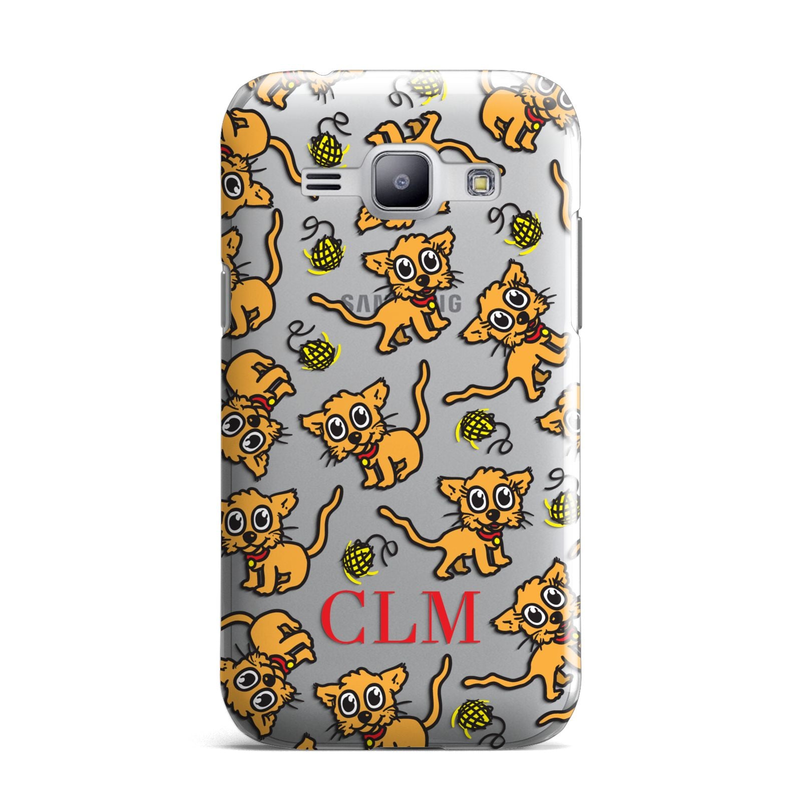 Personalised Puppy Initials Clear Samsung Galaxy J1 2015 Case