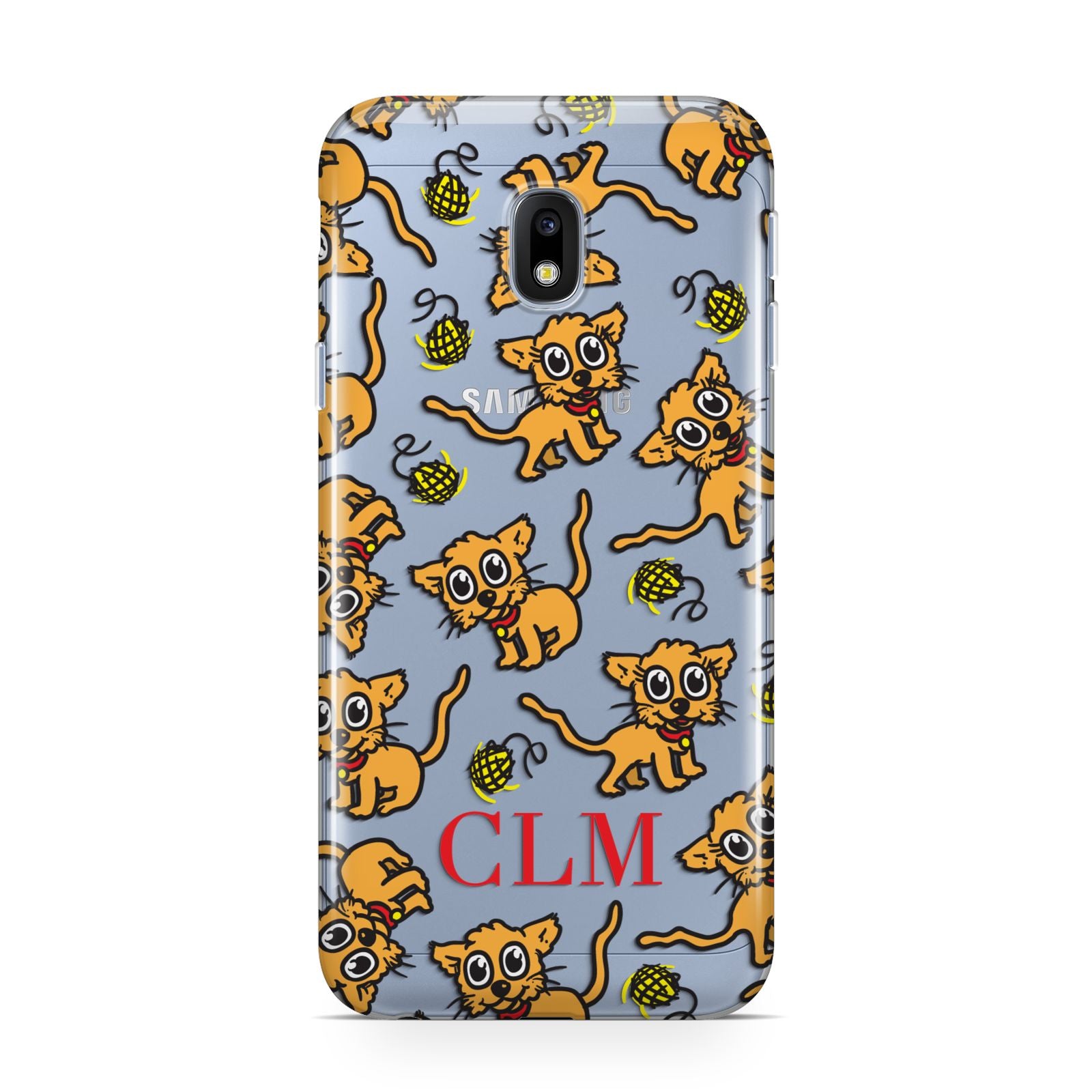 Personalised Puppy Initials Clear Samsung Galaxy J3 2017 Case