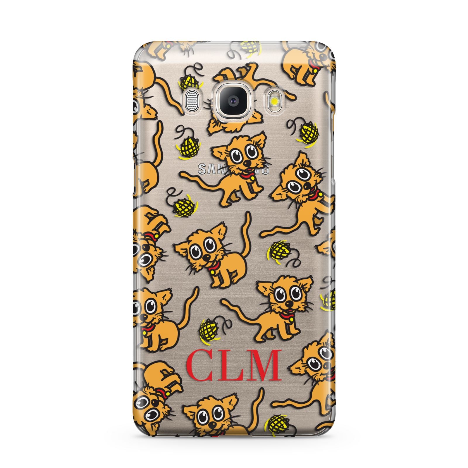 Personalised Puppy Initials Clear Samsung Galaxy J5 2016 Case