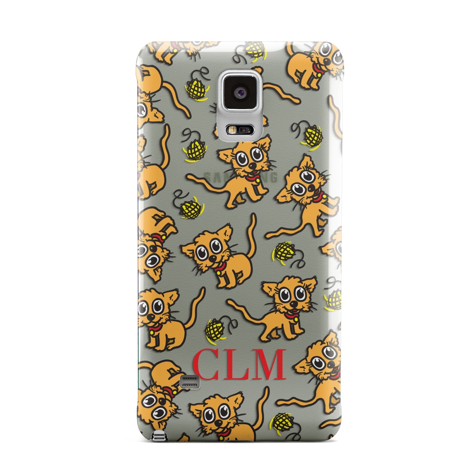 Personalised Puppy Initials Clear Samsung Galaxy Note 4 Case