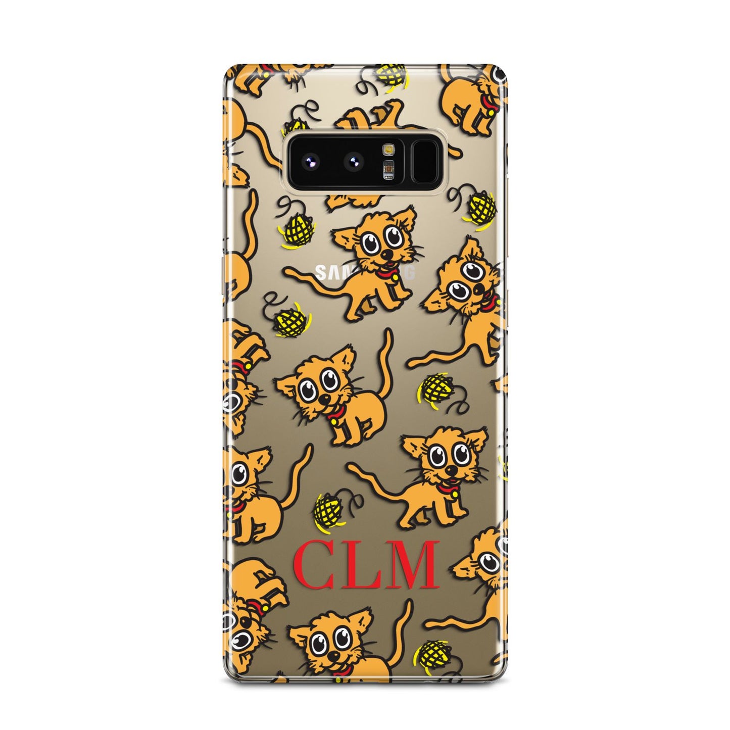 Personalised Puppy Initials Clear Samsung Galaxy Note 8 Case