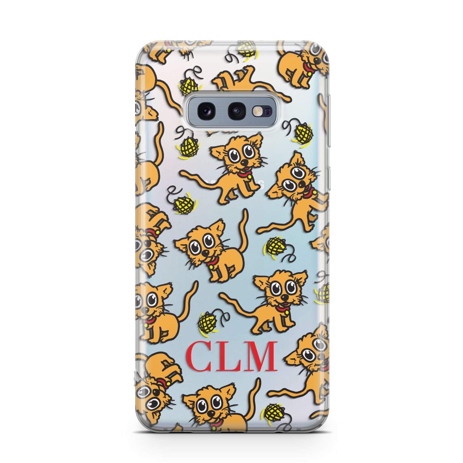 Personalised Puppy Initials Clear Samsung Galaxy S10E Case