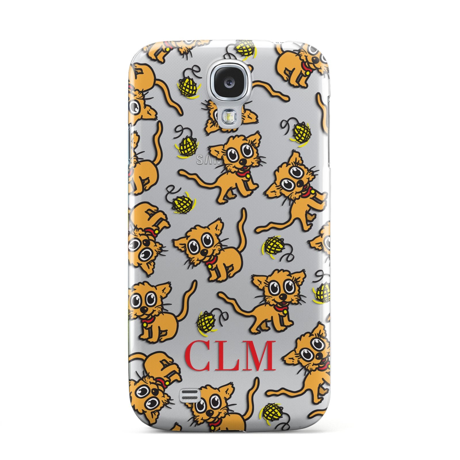 Personalised Puppy Initials Clear Samsung Galaxy S4 Case