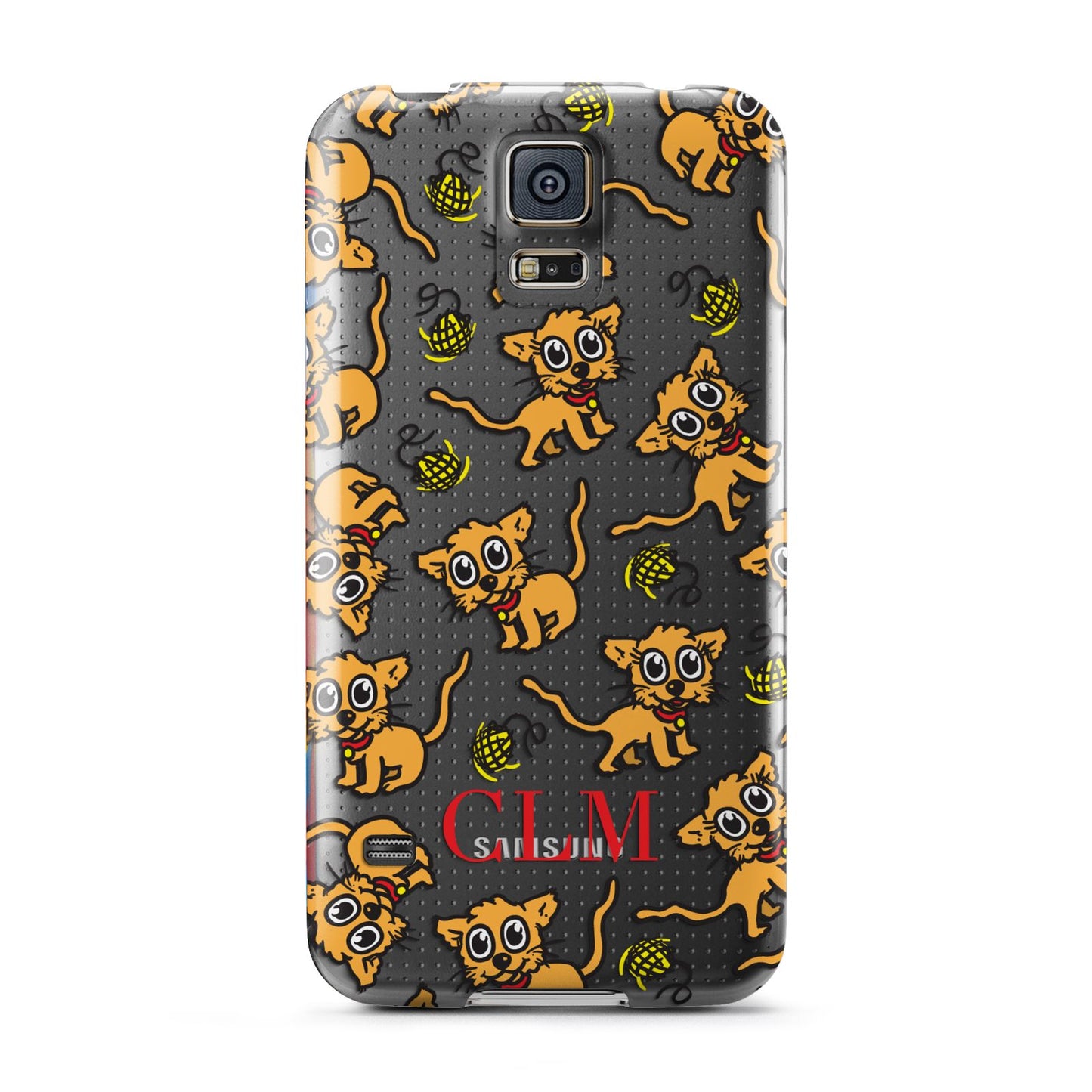 Personalised Puppy Initials Clear Samsung Galaxy S5 Case