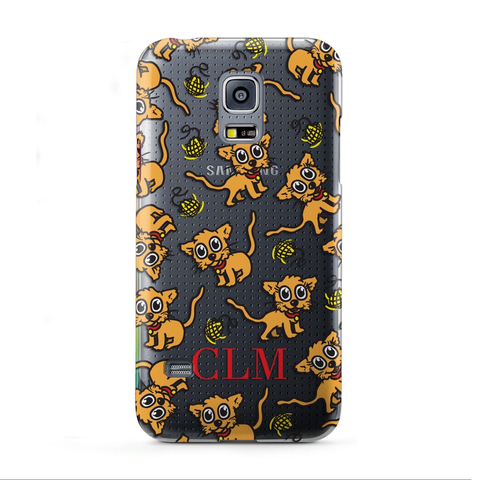 Personalised Puppy Initials Clear Samsung Galaxy S5 Mini Case