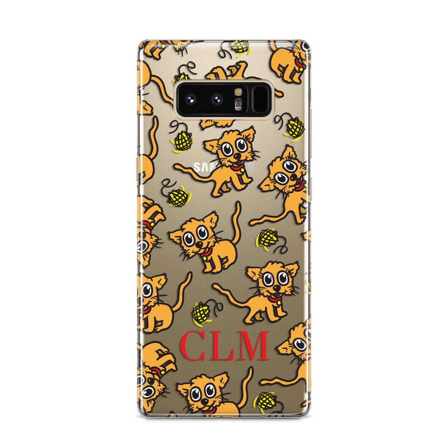 Personalised Puppy Initials Clear Samsung Galaxy S8 Case