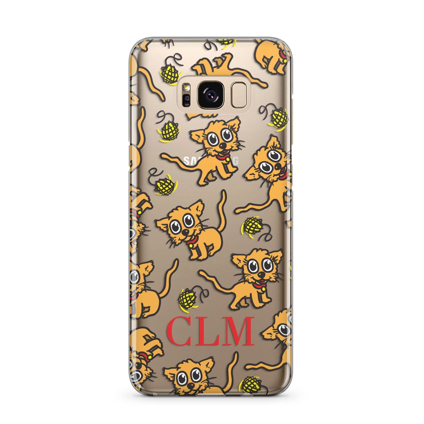 Personalised Puppy Initials Clear Samsung Galaxy S8 Plus Case