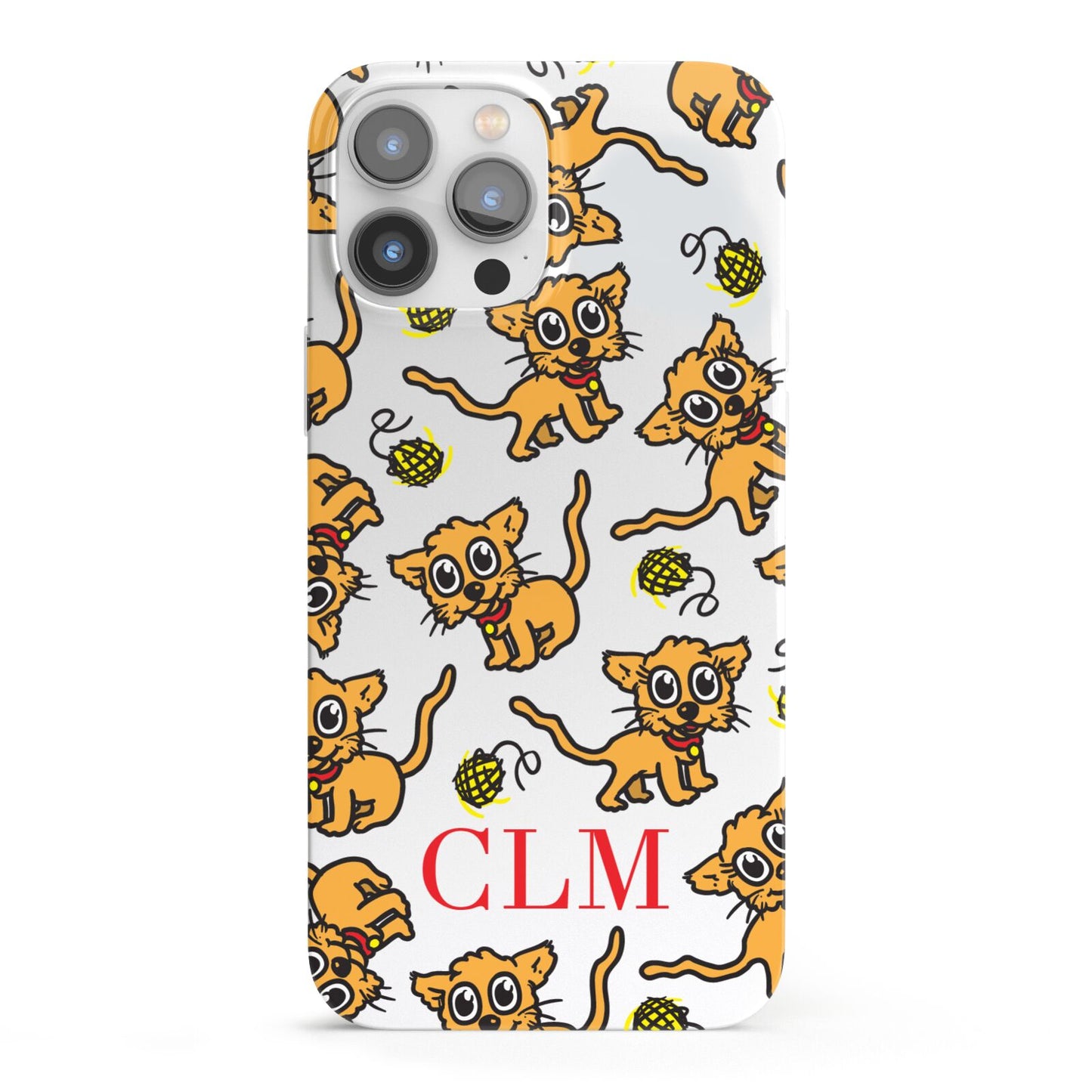 Personalised Puppy Initials Clear iPhone 13 Pro Max Full Wrap 3D Snap Case