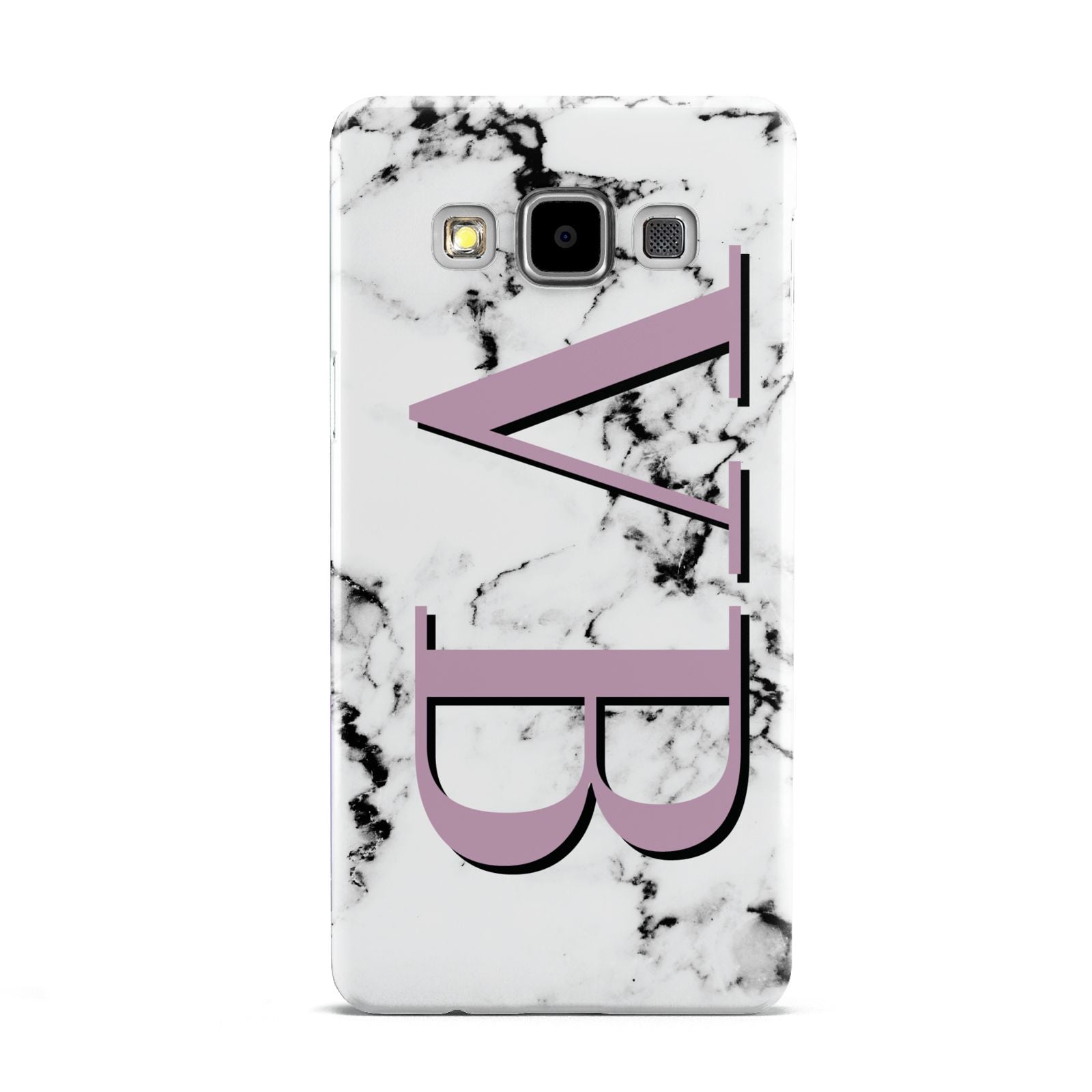 Personalised Purple Big Initials Marble Samsung Galaxy A5 Case