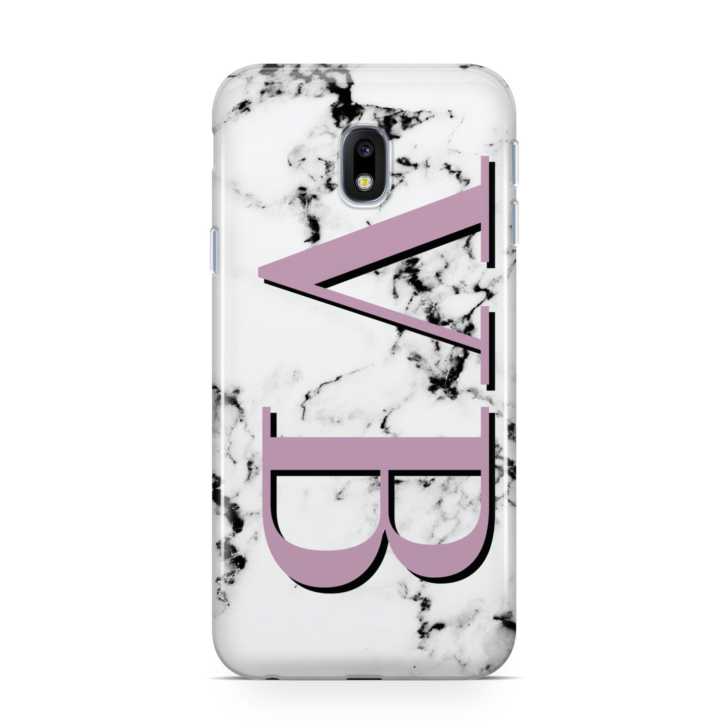 Personalised Purple Big Initials Marble Samsung Galaxy J3 2017 Case