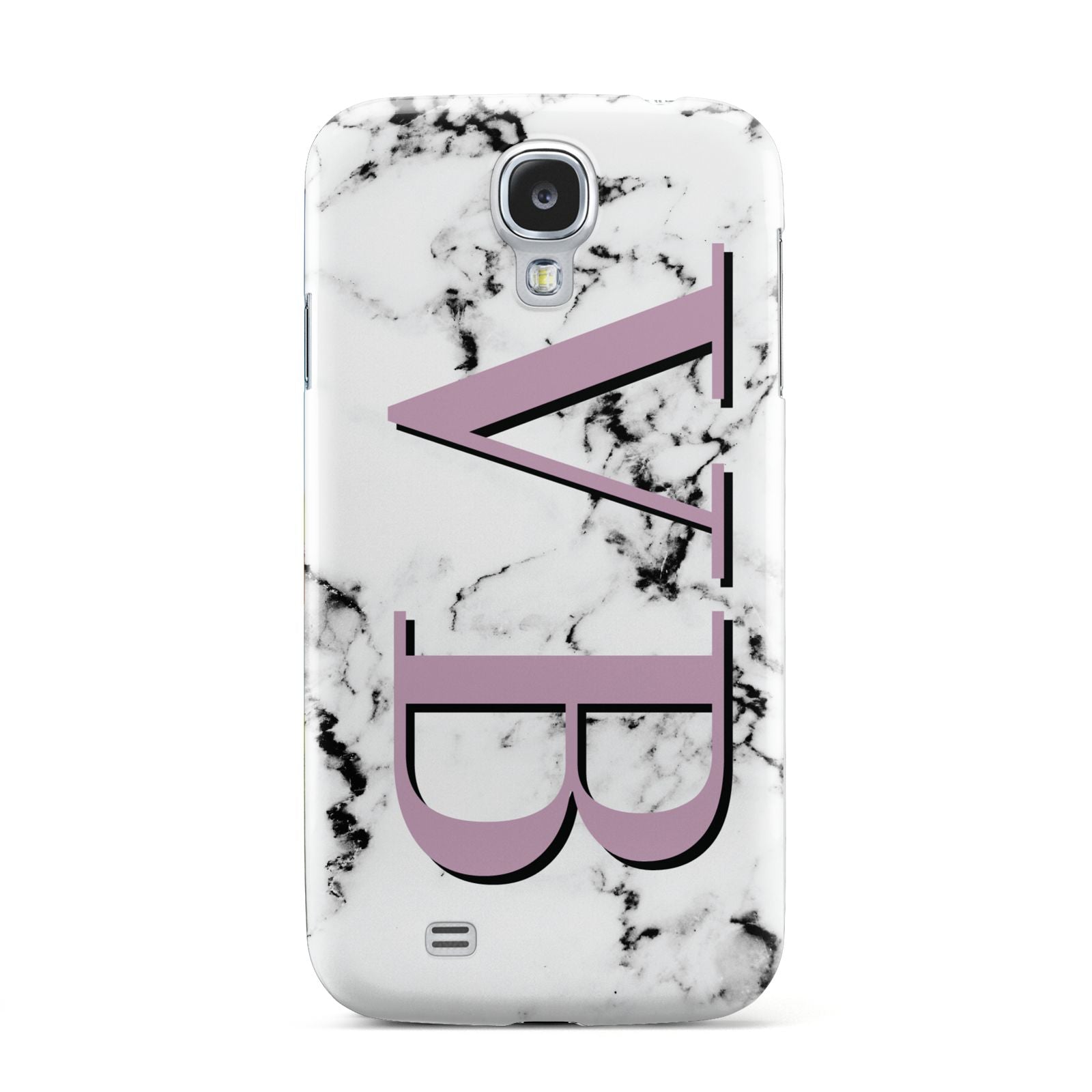 Personalised Purple Big Initials Marble Samsung Galaxy S4 Case