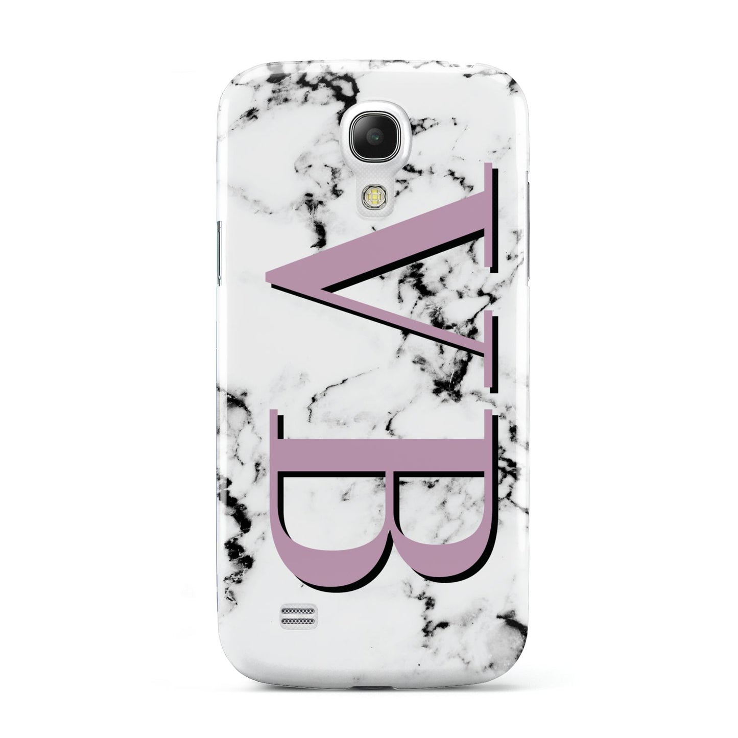 Personalised Purple Big Initials Marble Samsung Galaxy S4 Mini Case