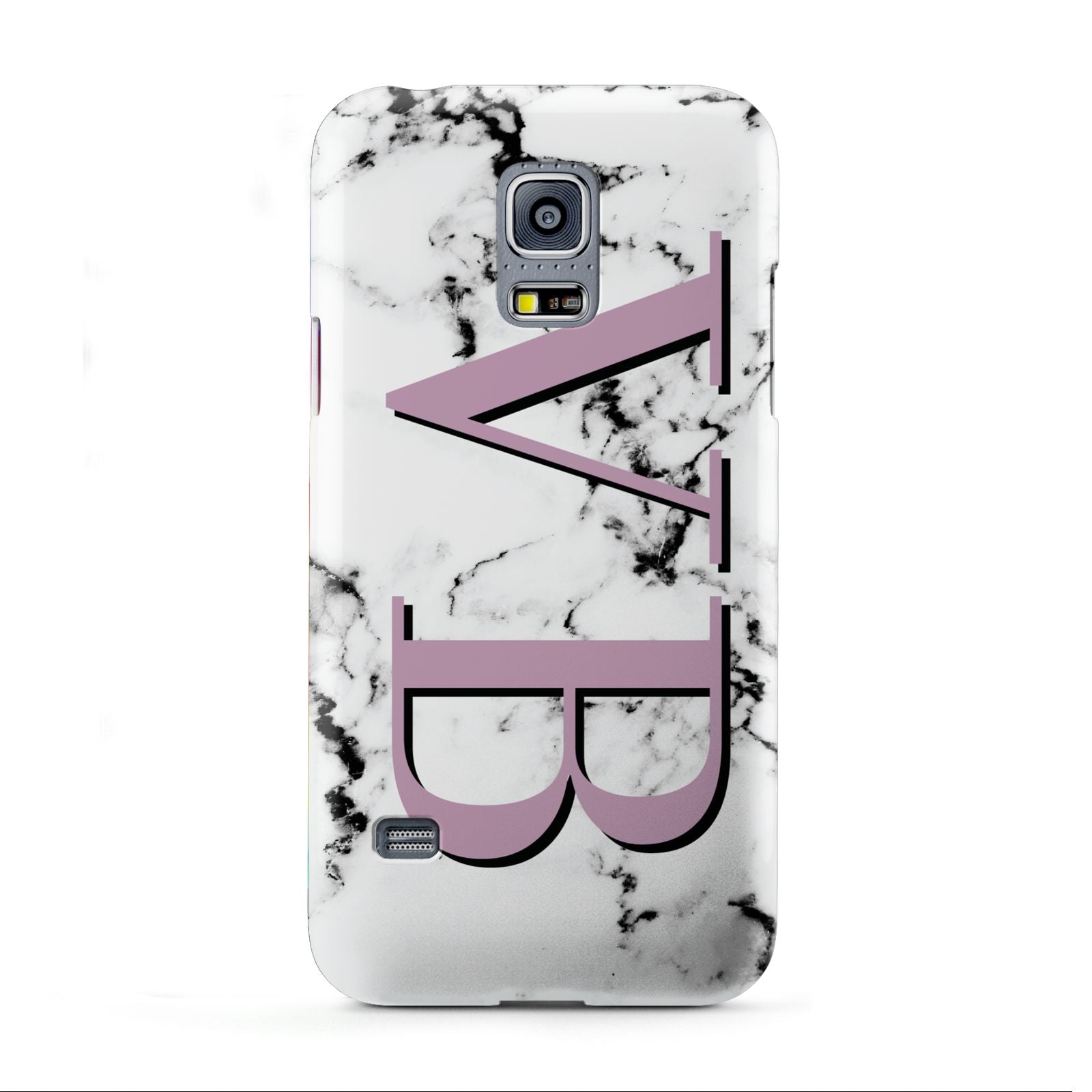 Personalised Purple Big Initials Marble Samsung Galaxy S5 Mini Case