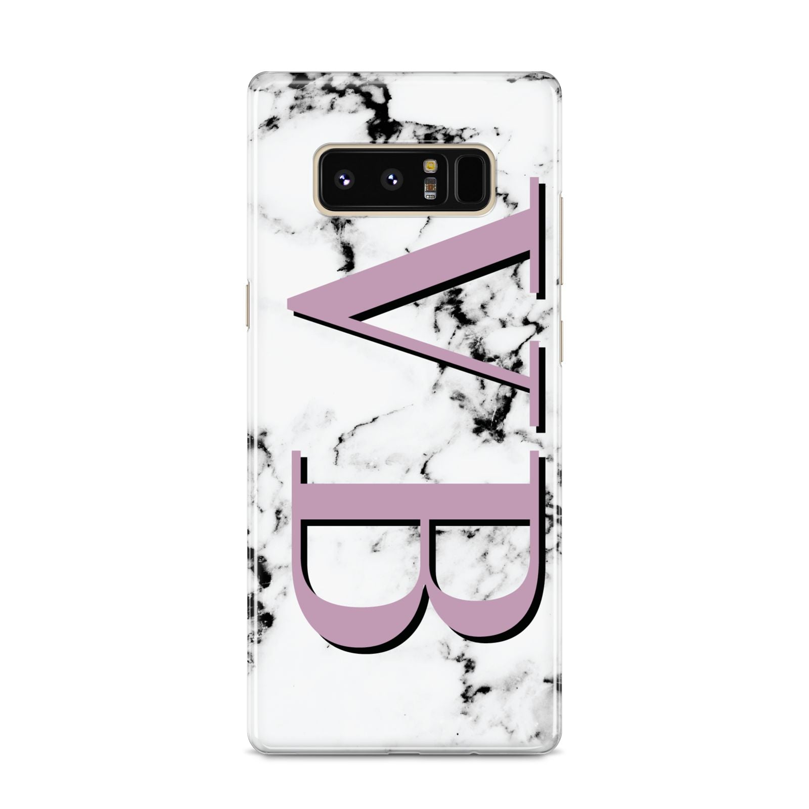 Personalised Purple Big Initials Marble Samsung Galaxy S8 Case