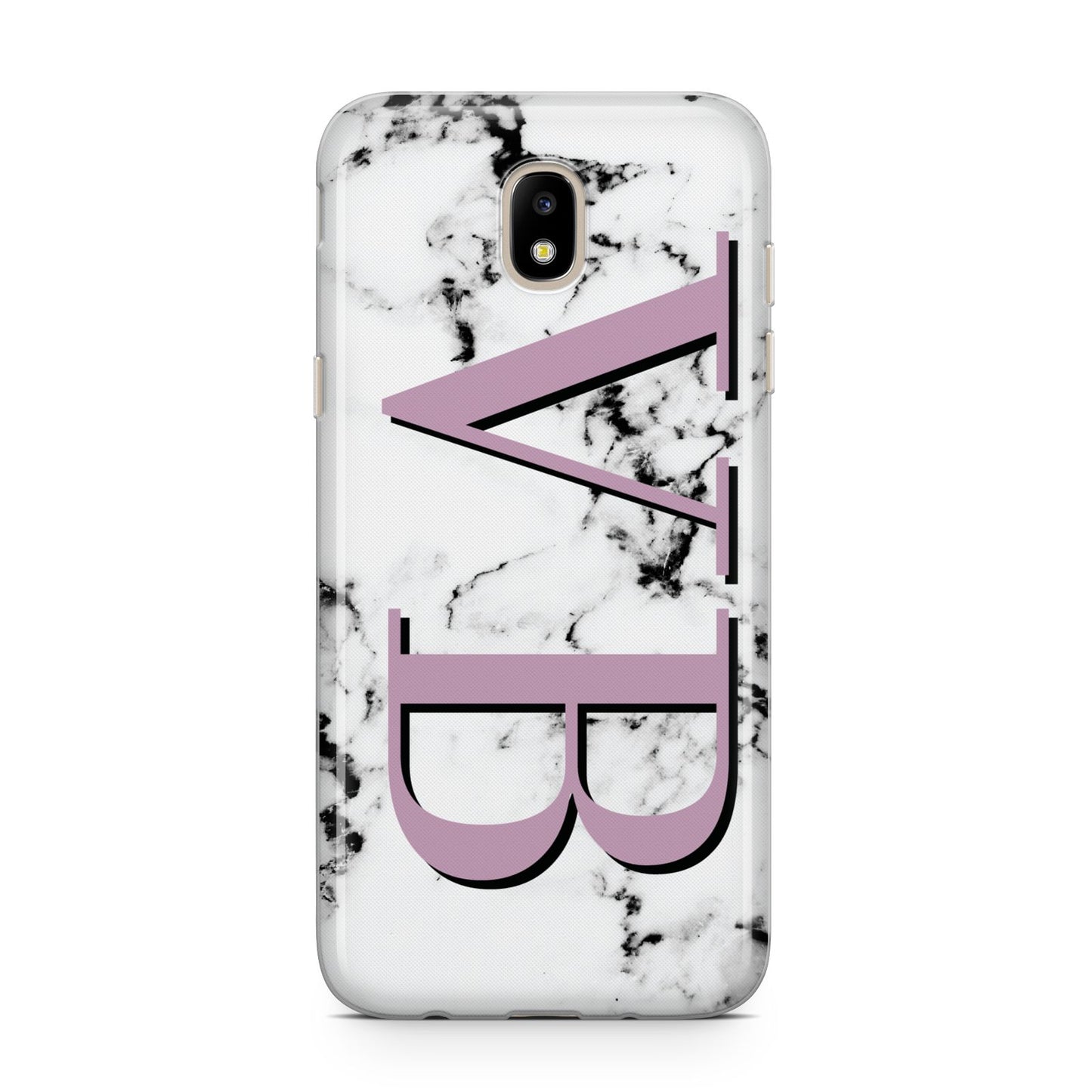 Personalised Purple Big Initials Marble Samsung J5 2017 Case