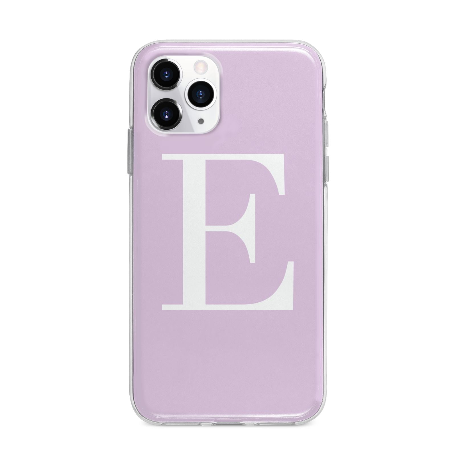 Personalised Purple Black Initial Apple iPhone 11 Pro in Silver with Bumper Case