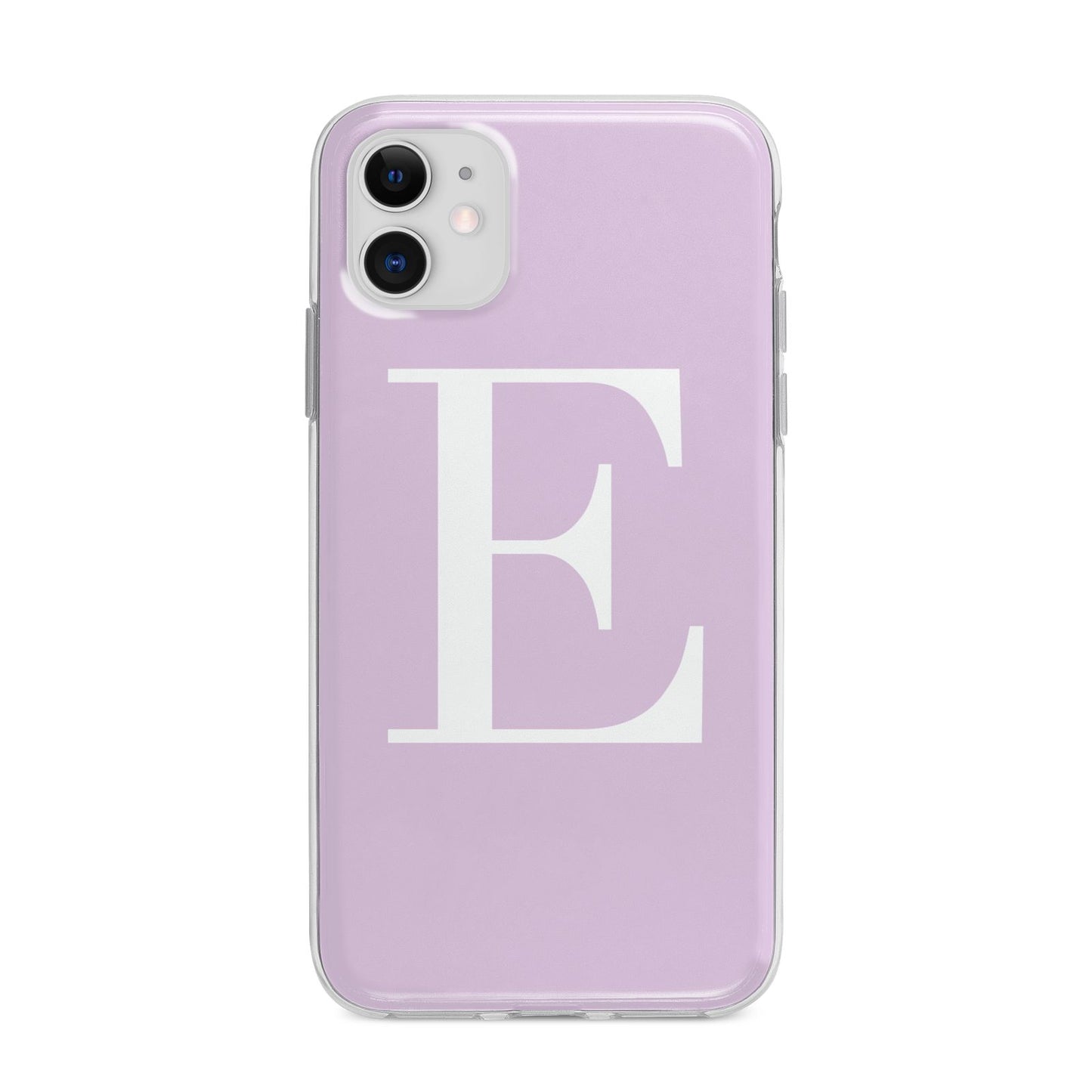 Personalised Purple Black Initial Apple iPhone 11 in White with Bumper Case