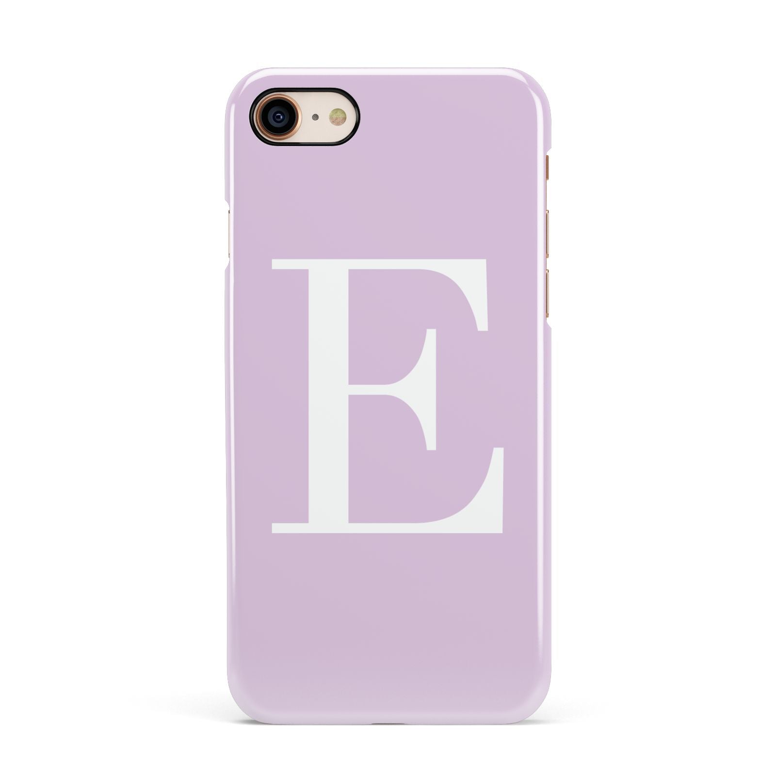 Personalised Purple Black Initial Apple iPhone 7 8 3D Snap Case