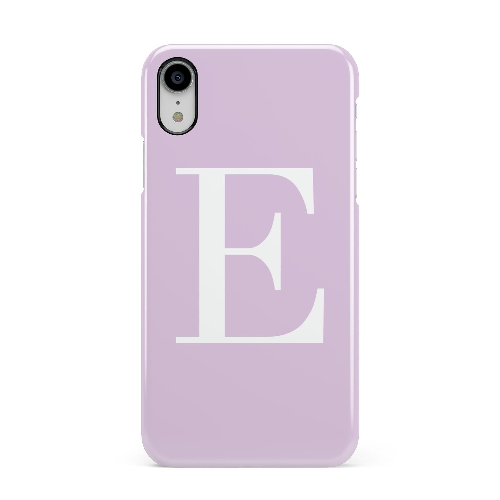 Personalised Purple Black Initial Apple iPhone XR White 3D Snap Case