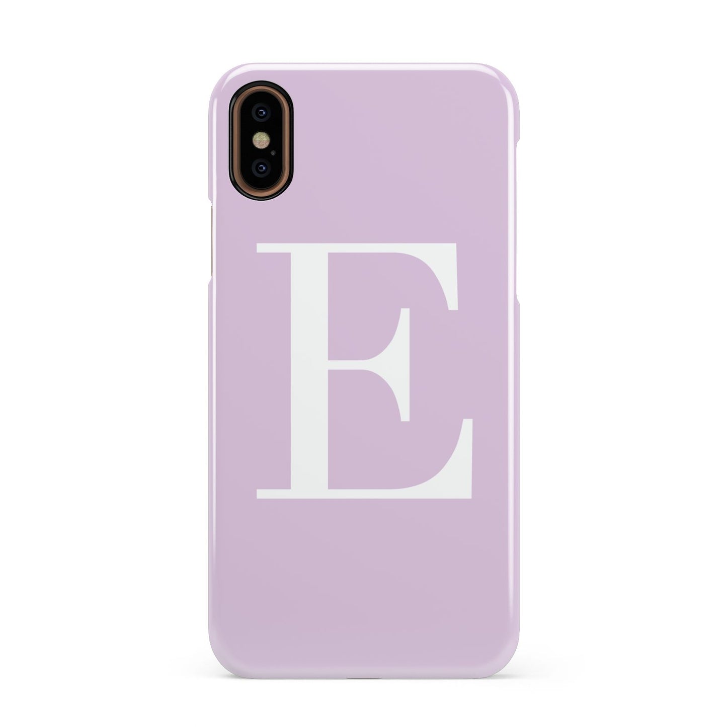 Personalised Purple Black Initial Apple iPhone XS 3D Snap Case