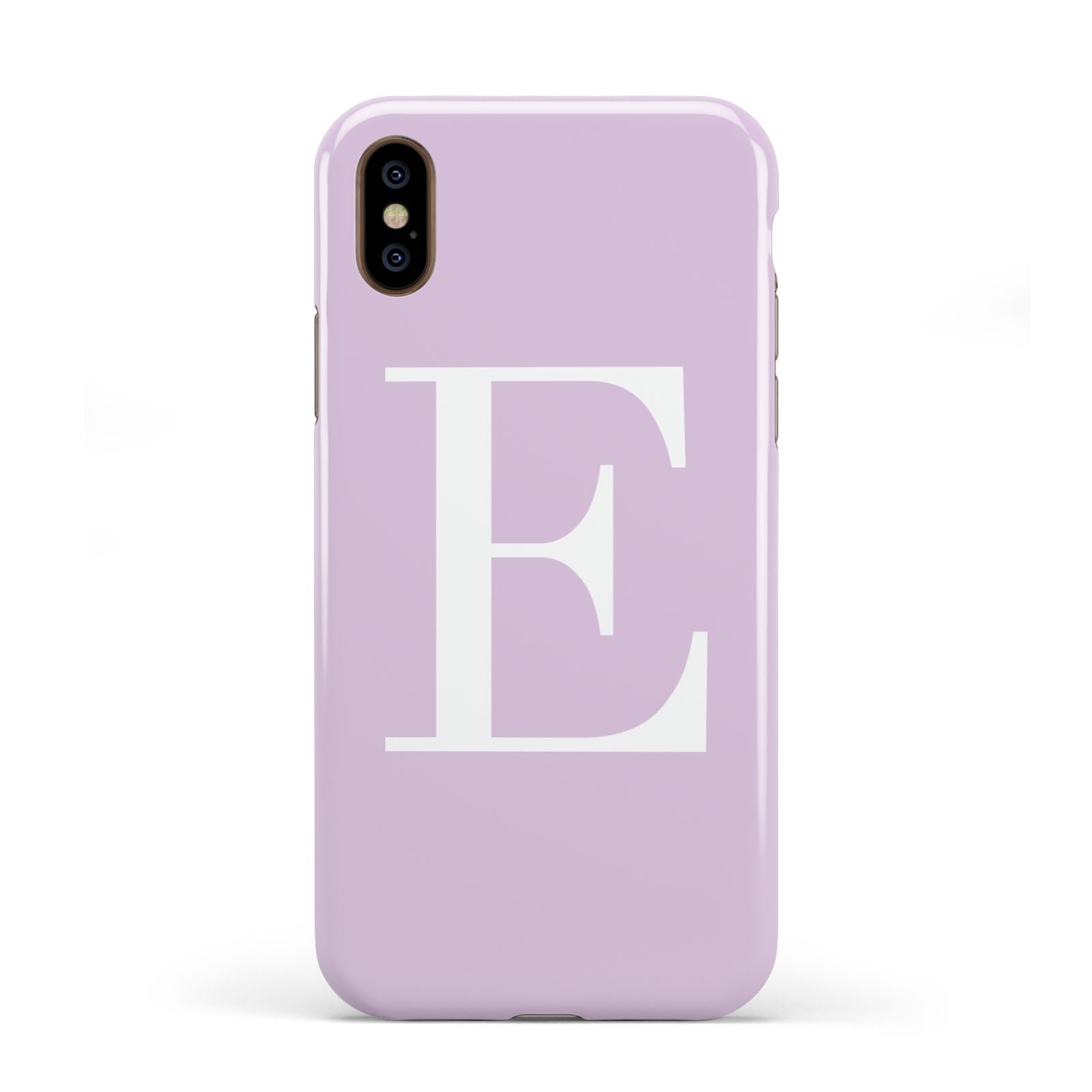 Personalised Purple Black Initial Apple iPhone XS 3D Tough