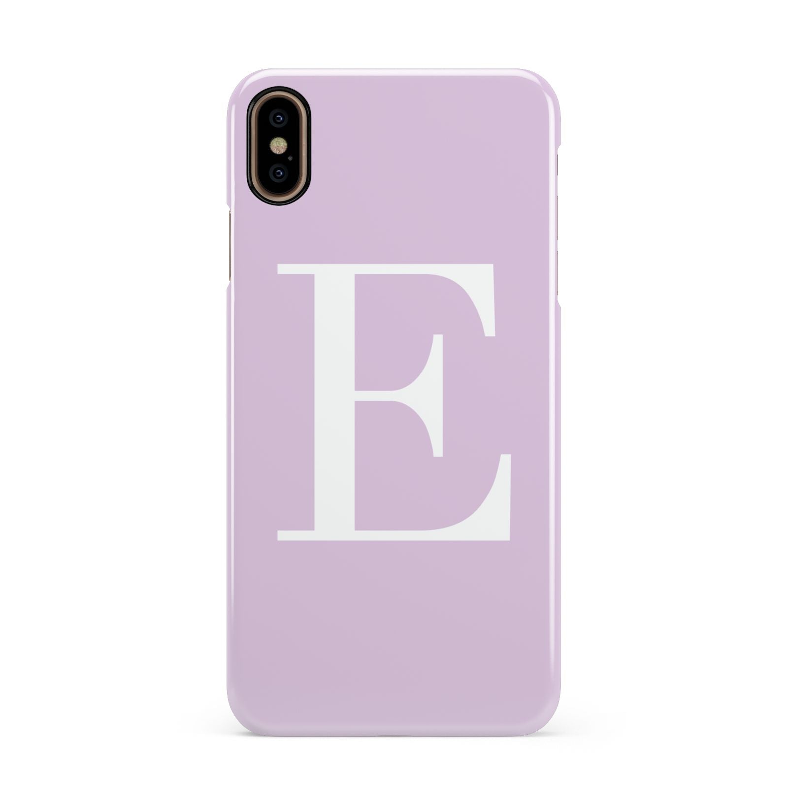 Personalised Purple Black Initial Apple iPhone Xs Max 3D Snap Case