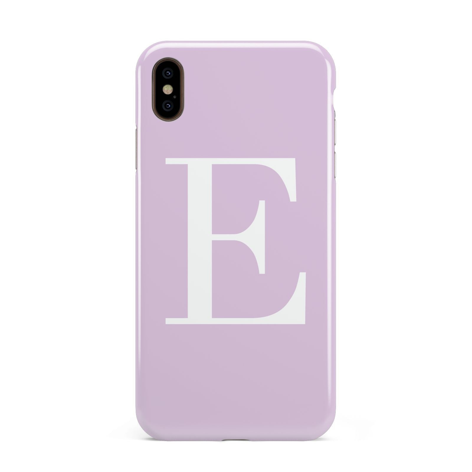 Personalised Purple Black Initial Apple iPhone Xs Max 3D Tough Case