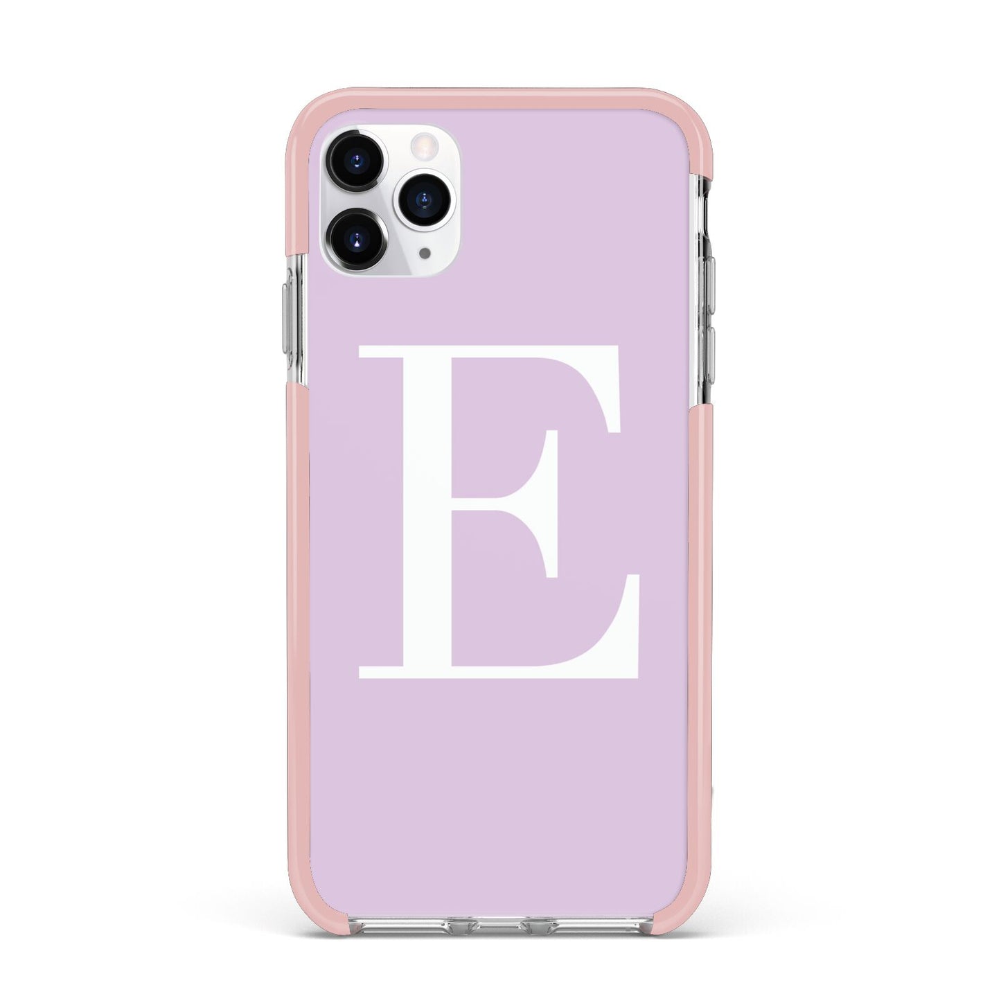 Personalised Purple Black Initial iPhone 11 Pro Max Impact Pink Edge Case