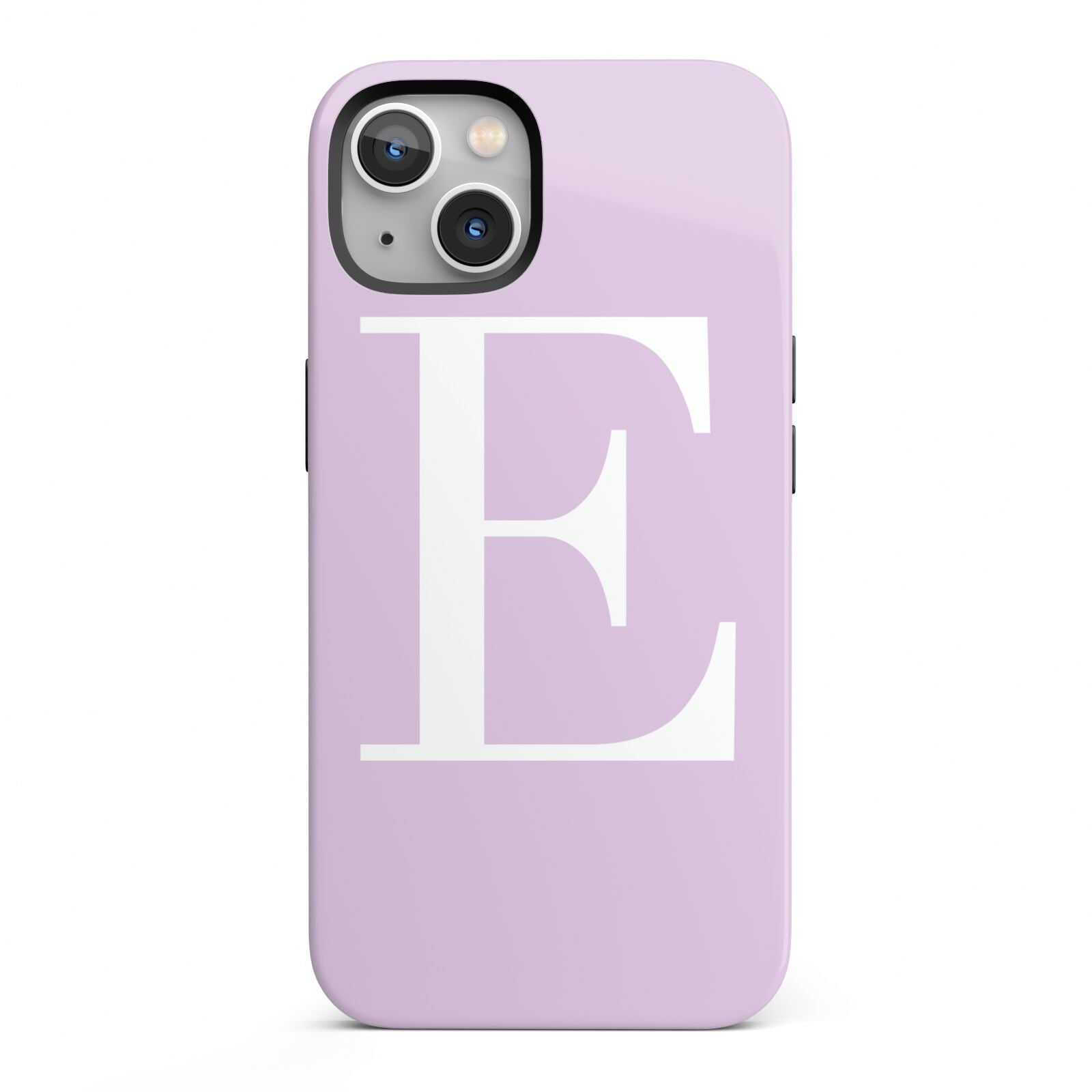 Personalised Purple Black Initial iPhone 13 Full Wrap 3D Tough Case