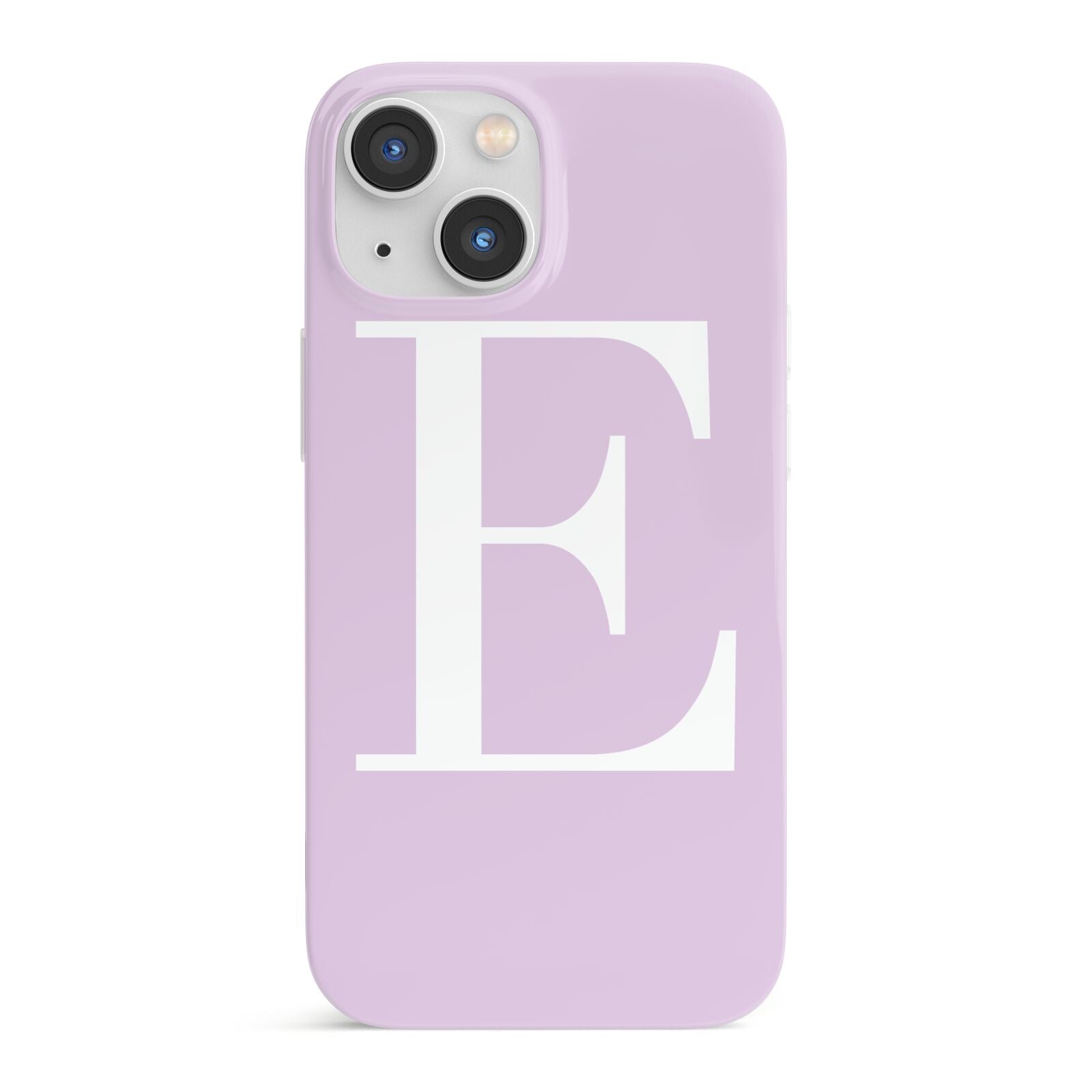 Personalised Purple Black Initial iPhone 13 Mini Full Wrap 3D Snap Case