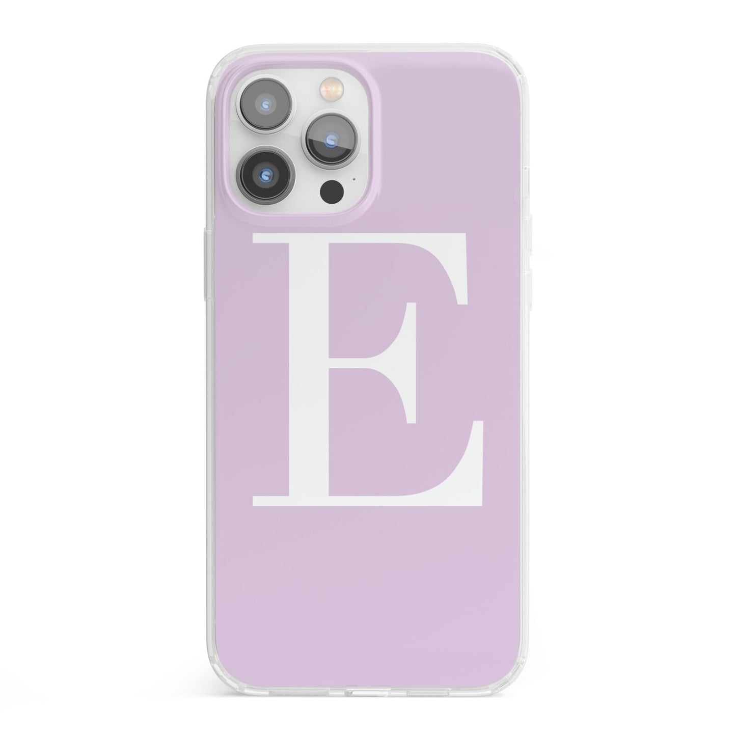 Personalised Purple Black Initial iPhone 13 Pro Max Clear Bumper Case