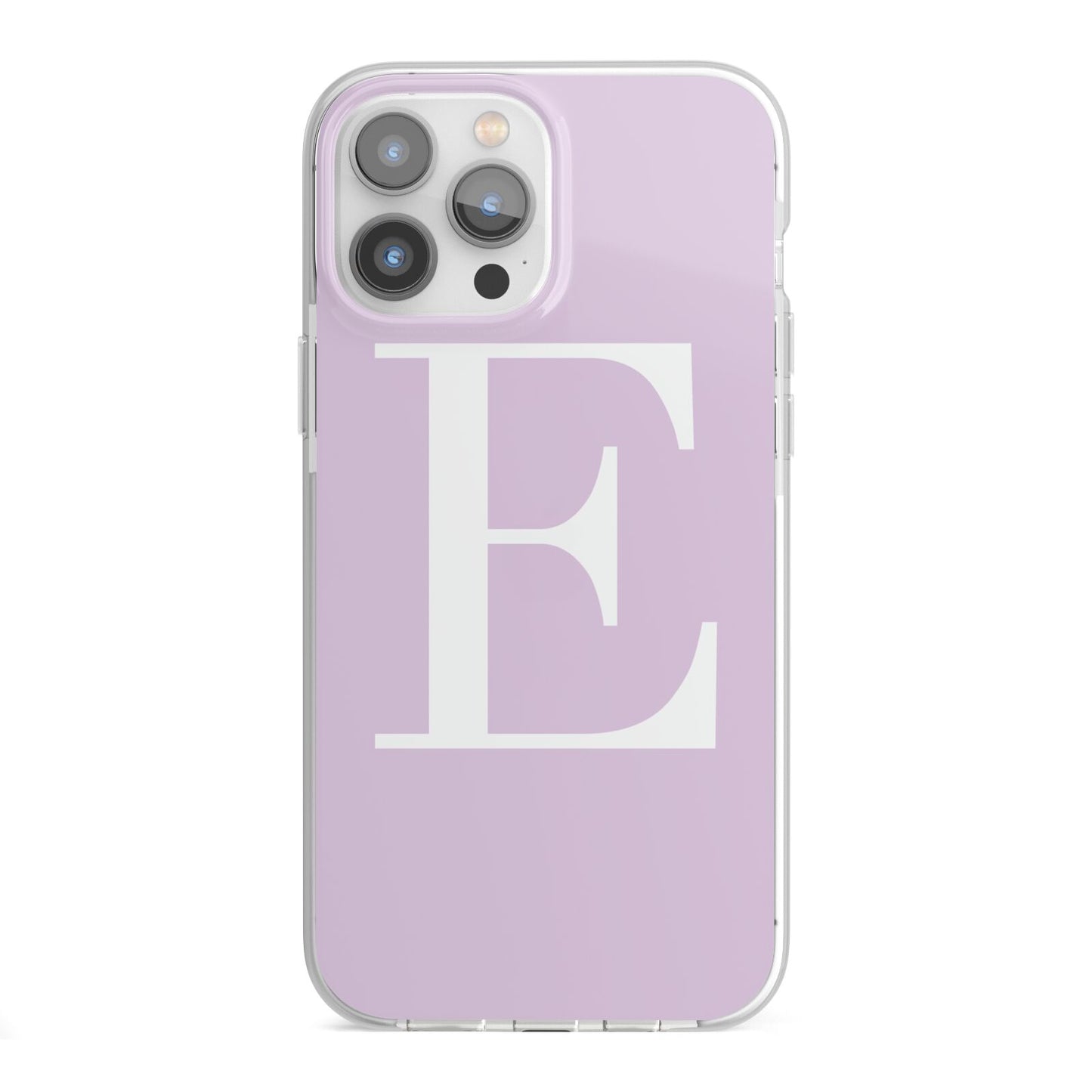 Personalised Purple Black Initial iPhone 13 Pro Max TPU Impact Case with White Edges