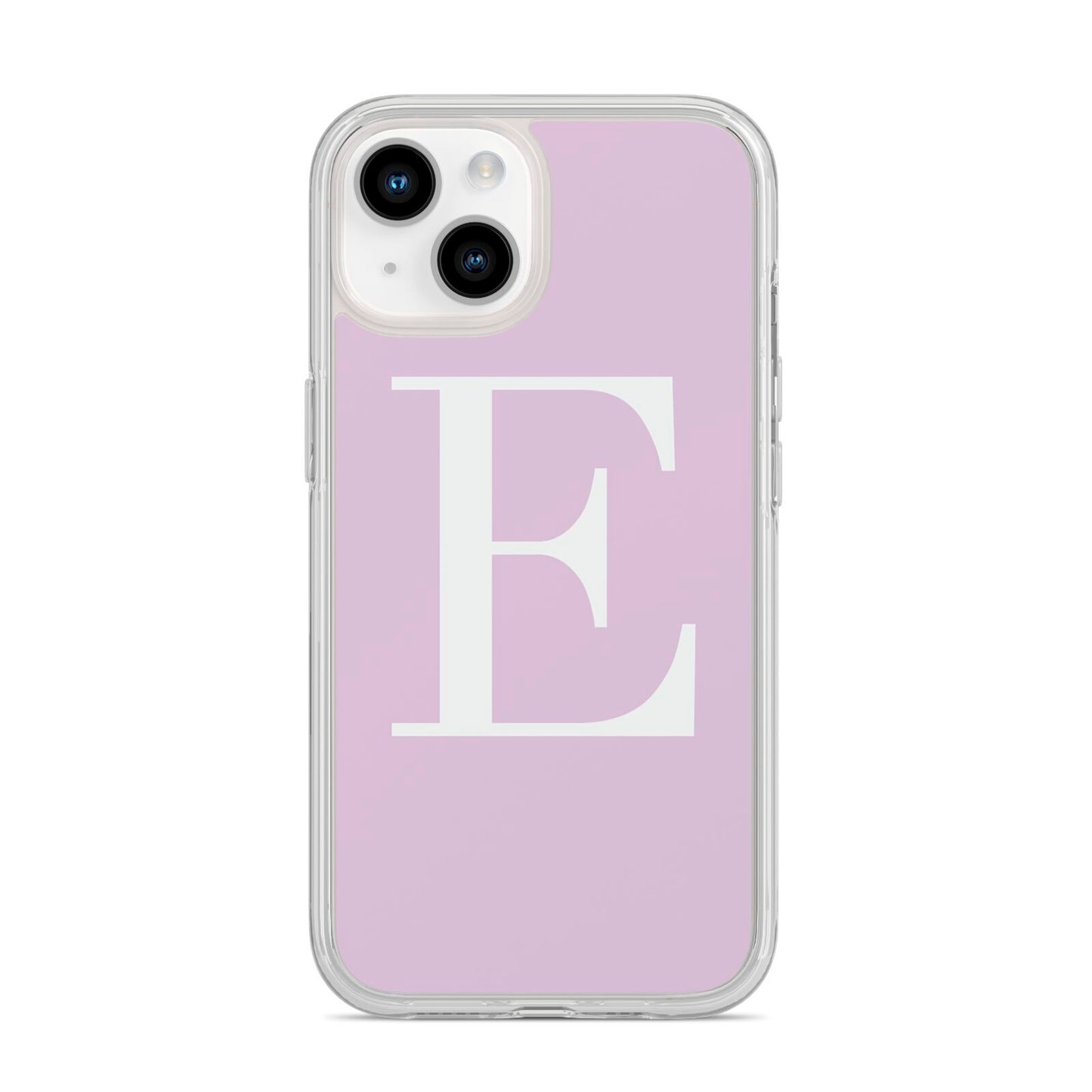 Personalised Purple Black Initial iPhone 14 Clear Tough Case Starlight