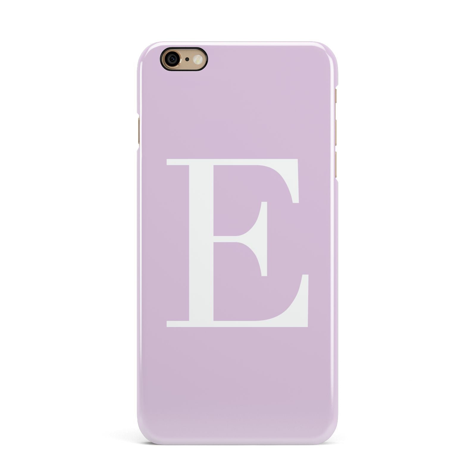 Personalised Purple Black Initial iPhone 6 Plus 3D Snap Case on Gold Phone