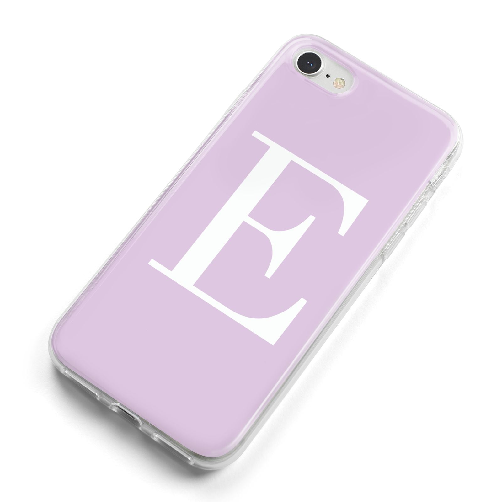 Personalised Purple Black Initial iPhone 8 Bumper Case on Silver iPhone Alternative Image