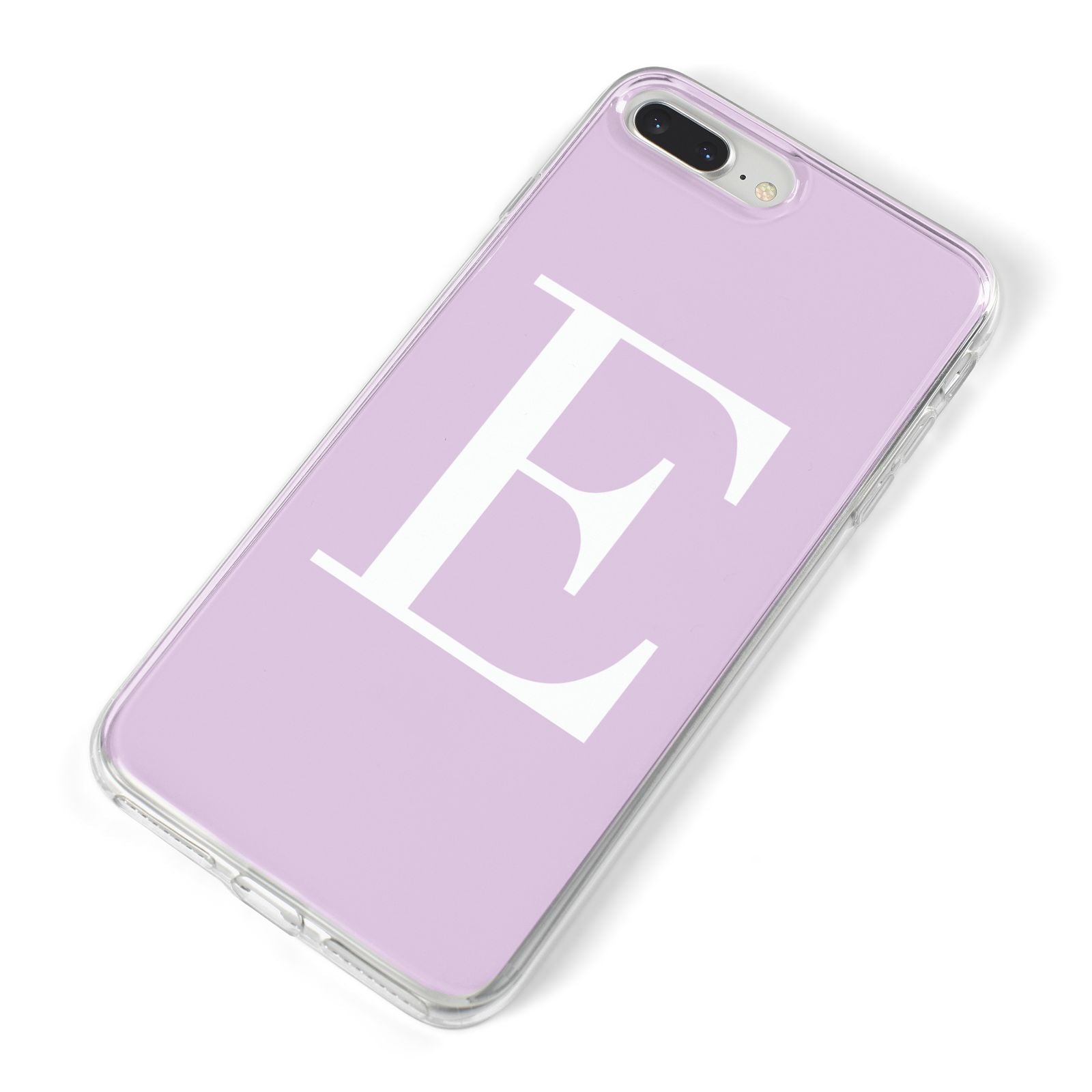 Personalised Purple Black Initial iPhone 8 Plus Bumper Case on Silver iPhone Alternative Image