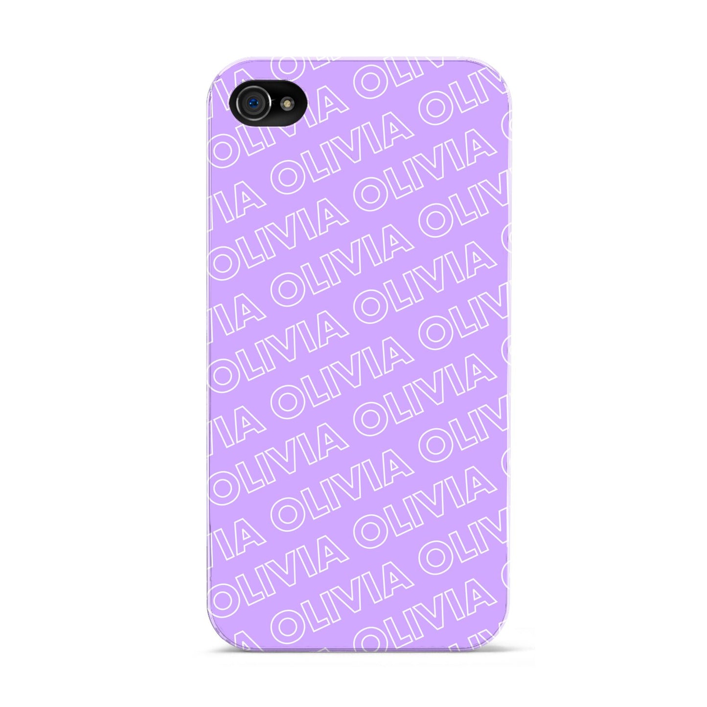 Personalised Purple Diagonal Name Apple iPhone 4s Case